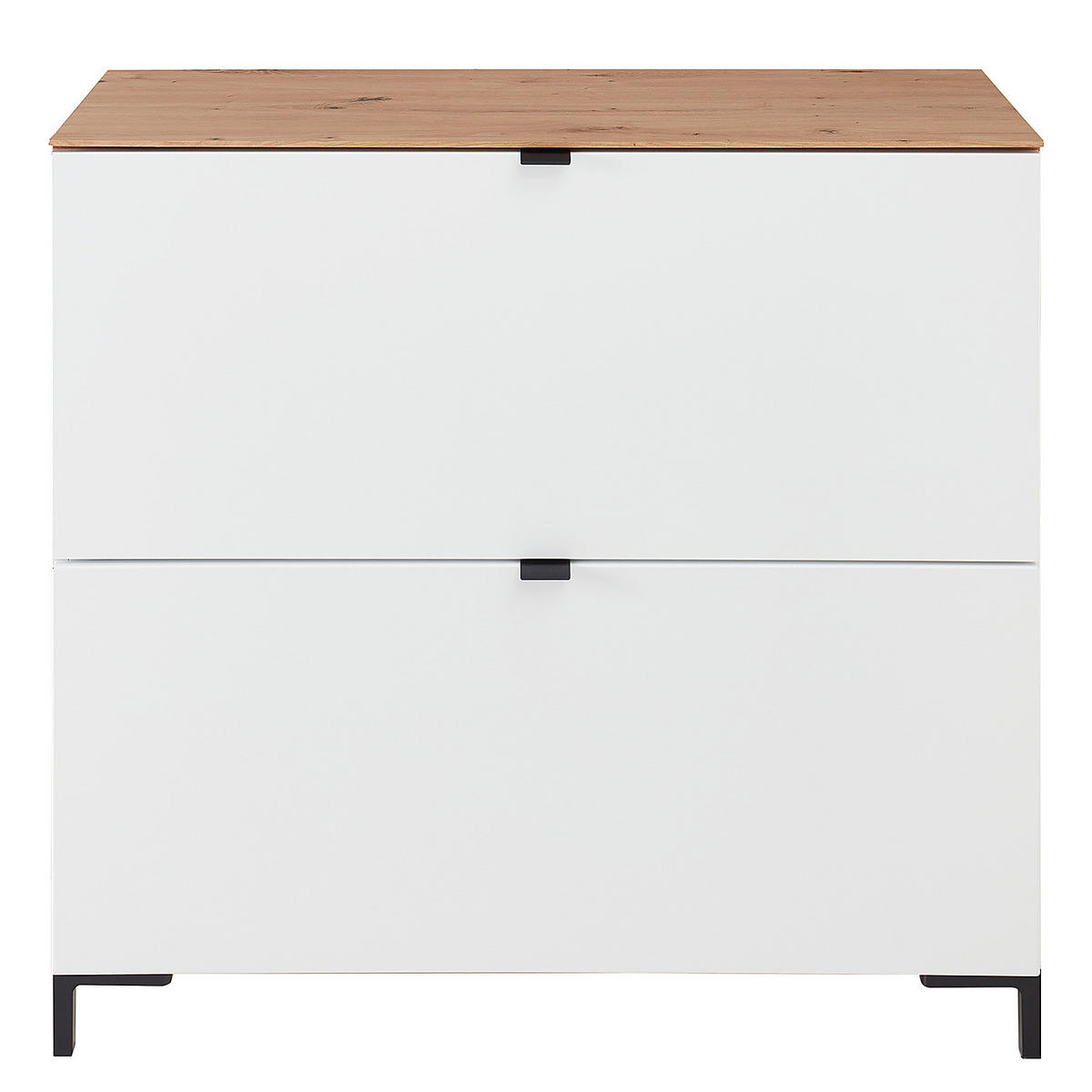 HÄNGE-SCHUHKIPPER - Schwarz/Weiß, Holzwerkstoff/Metall (100/84/37cm) - home24