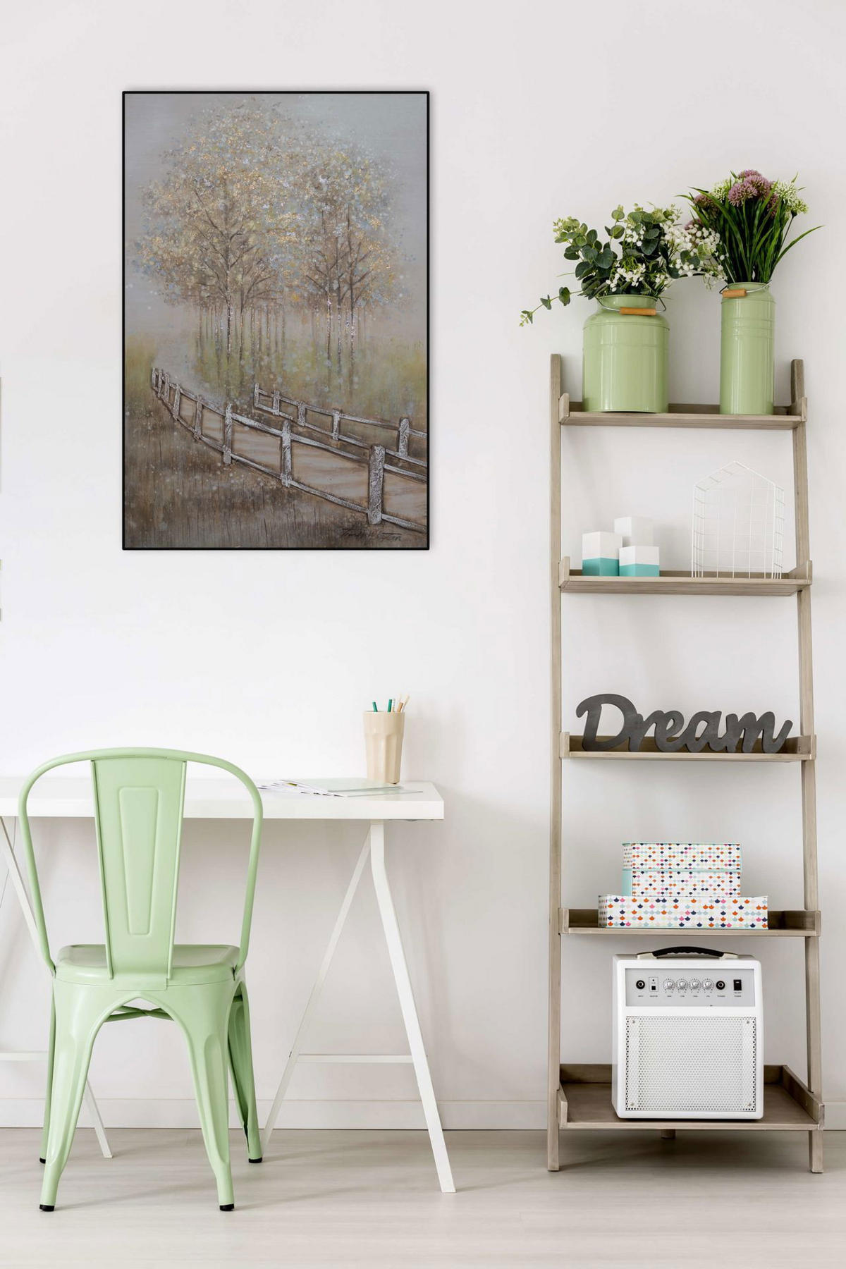 ACRYLBILD HANDGEMALT 60/90 cm - Braun, Holz/Textil (60/90cm) - KUNSTLOFT