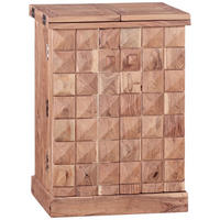 HAUSBAR aus Massivholz mit Klappfunktion und Stauraum für Flaschen und Gläser, Akazie 65x50x91 cm - Akaziefarben, Holz (65/91/50cm) - KADIMA DESIGN