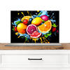 SPRITZSCHUTZ KÜCHE Obst - Graffiti - Bunt - Orange - Erdbeere - Abstrakt 60x40 cm - Orange, Metall (60/0.3/40cm) - MuchoWow
