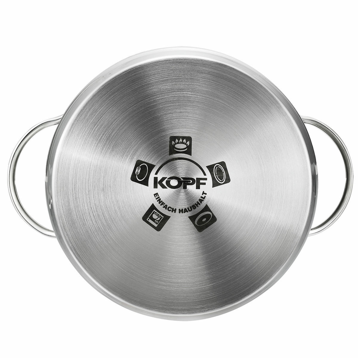 TOPFSET Stilo, Edelstahl, Induktion, 10-teilig - Silberfarben, Metall - KOPF