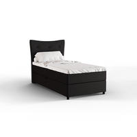 BOXBETT Nevada 100x200 cm Polsterbett mit hochwertiger Bonell-Matratze und Topper - Anthrazit - Dunkelgrau, Holz (100/200cm) - Panda Möbel