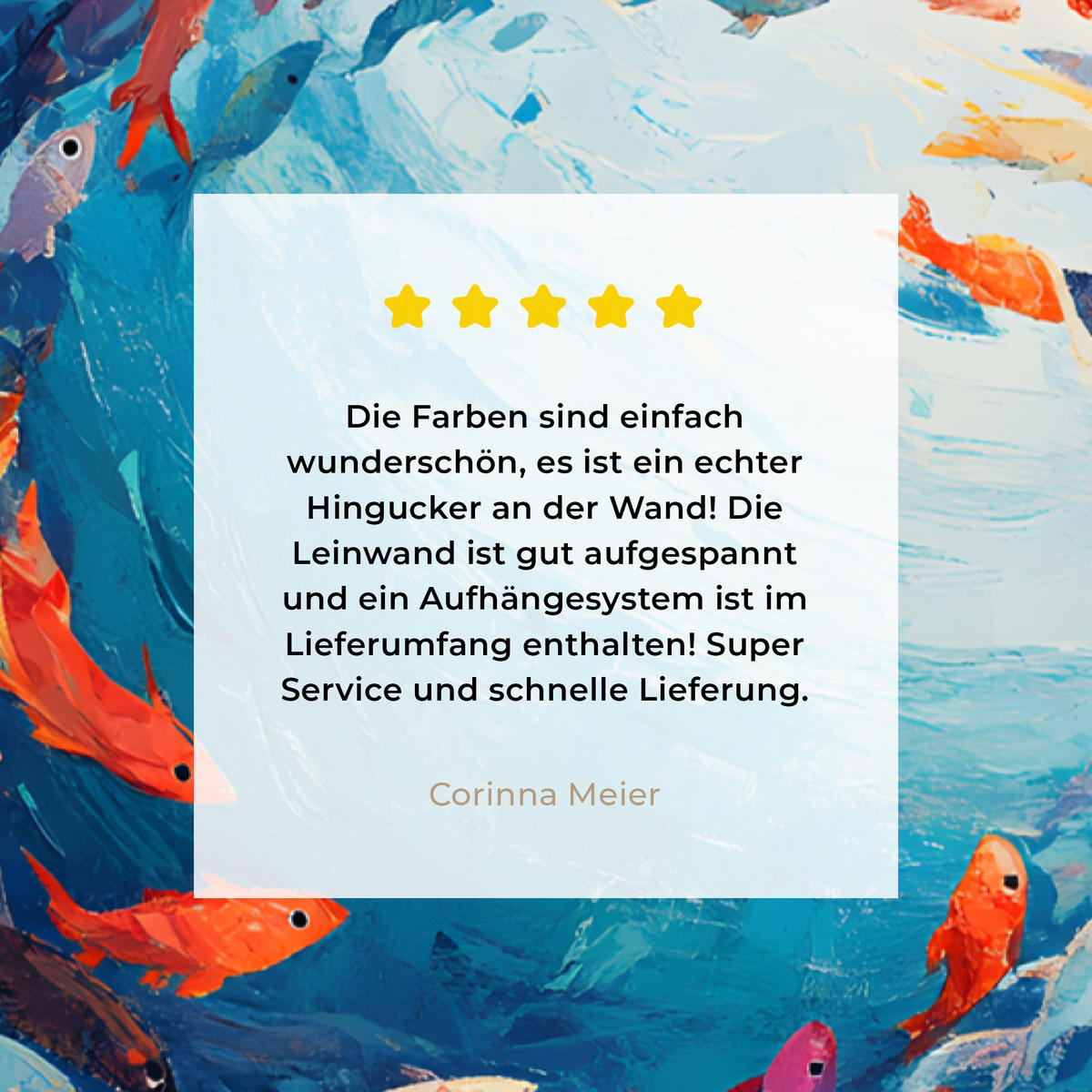 LEINWANDBILD Meer - Fische - Bunt - Dynamisch 20x30 cm - Hellblau, Textil (20/30cm) - MuchoWow