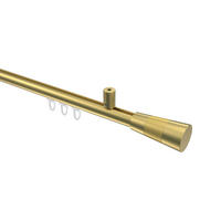 GARDINENSTANGE INNENLAUF Sonius Tanara 160 cm, 1-läufig, 20 mm Ø Messing-Optik - Messingfarben/Goldfarben, Metall (160cm) - INTERDECO