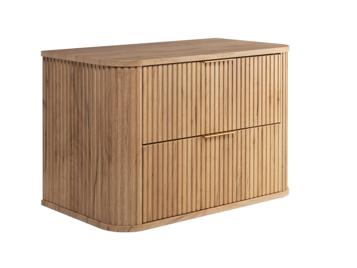 BADMÖBEL-SET 2-tlg Craft Eiche 80/51/41 cm und 35/139/31 cm - Eichefarben, Holzwerkstoff (80.4/51.7/41.5cm) - Rodan