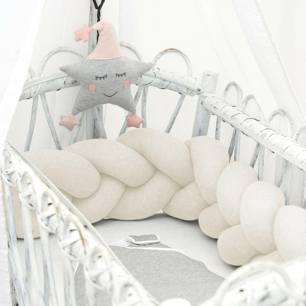 BETTSCHLANGE geflochten Natur Strick - Naturfarben, Textil (17/200cm) - nordic coast company