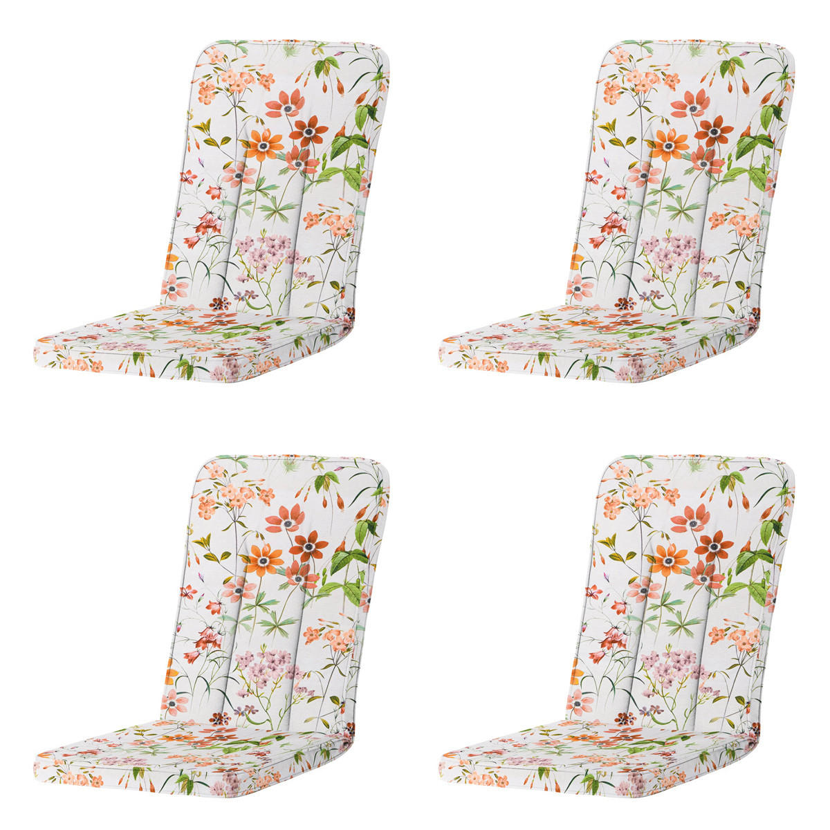 GARTENSTUHLKISSEN Milly 110/48 cm 4er-Set - Multicolor, Textil (48/5.5/110cm) - Madison