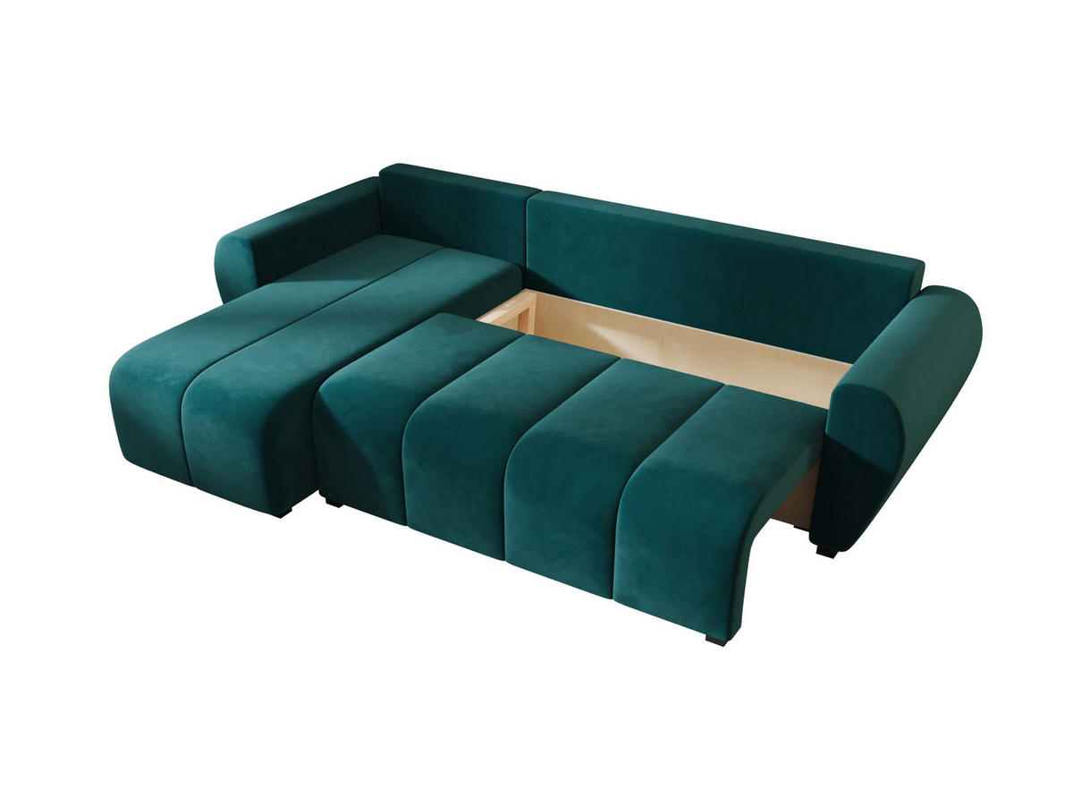 ECKSOFA MOLISA L Itaka 39 Rechts mit Schlaffunktion - Türkis, Textil (245/145cm) - Bedante