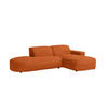 ECKSOFA Cursal Atelier, Stoff Poso, Kupfer, Rechts - Orange, Holz (269/166cm) - Kaiser Möbel
