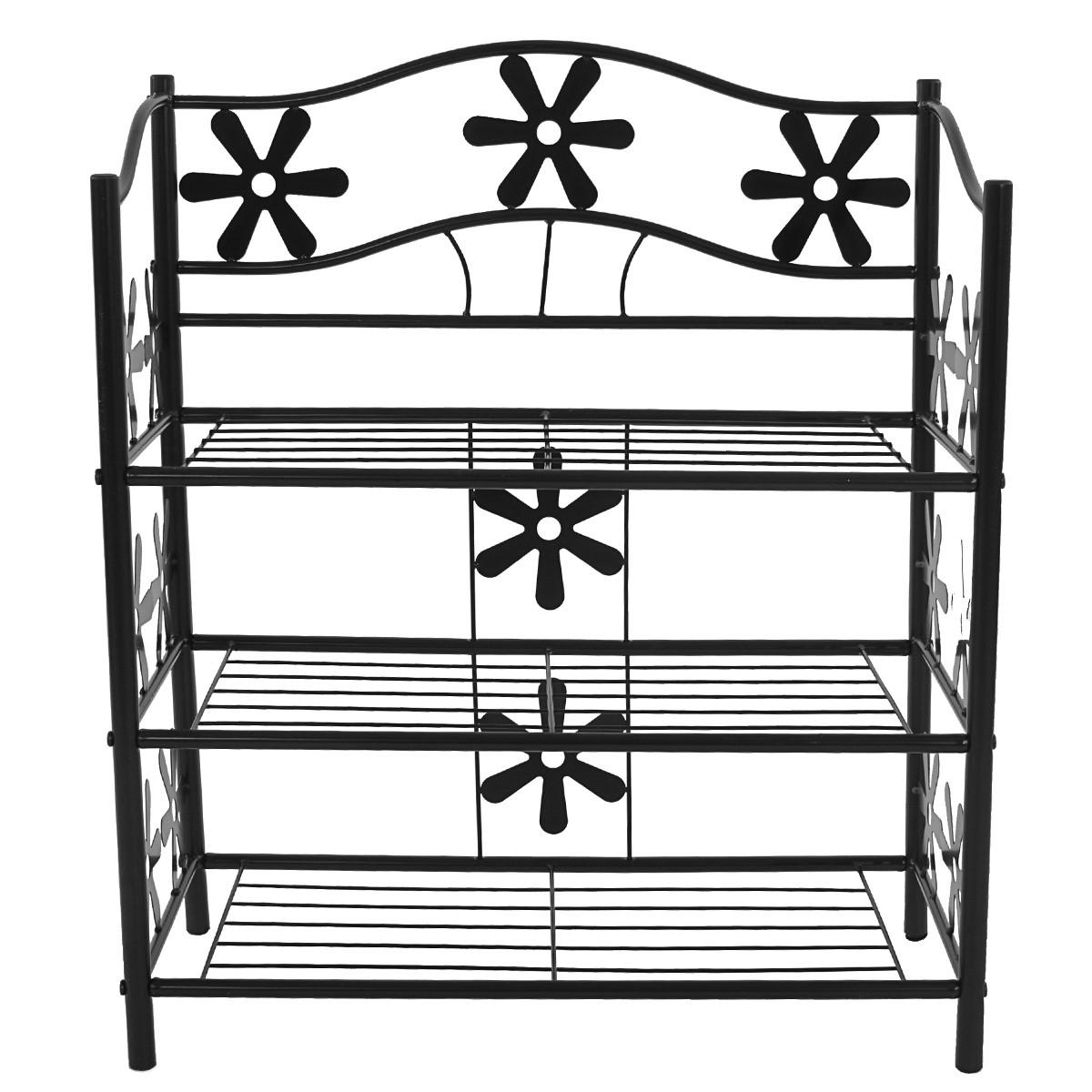 SCHUHREGAL Schwarz - Schwarz, Metall (60/70/30cm) - MCW