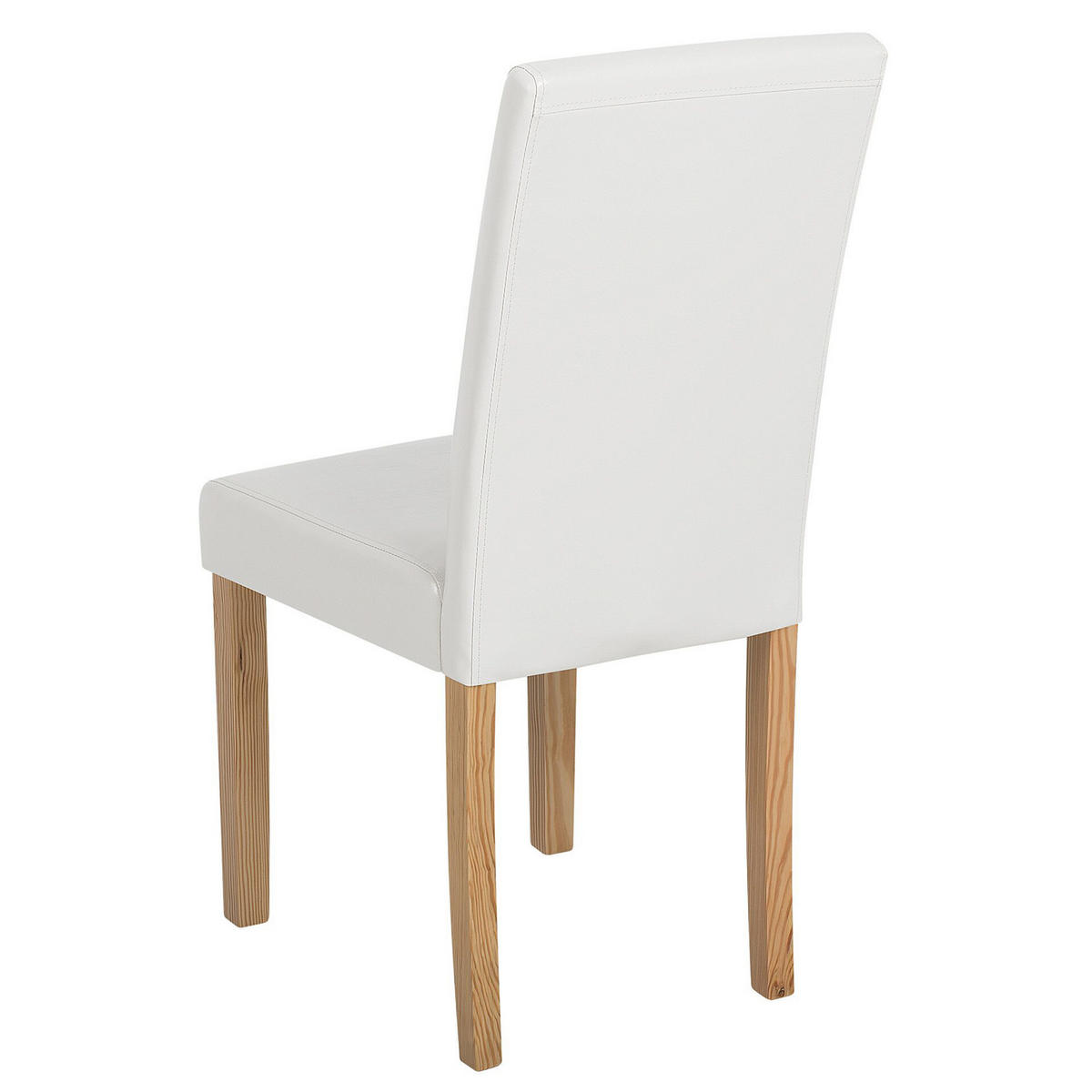 ESSZIMMERSTUHL 2er-Set Kunstleder Weiß Broadway - Weiß, Holz/Textil (42/93/59cm) - Beliani