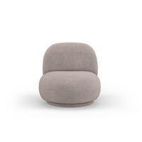 DREHSESSEL Chuck aus Boucle hellbraun - Hellbraun, Textil (77/80/78cm) - Micadoni