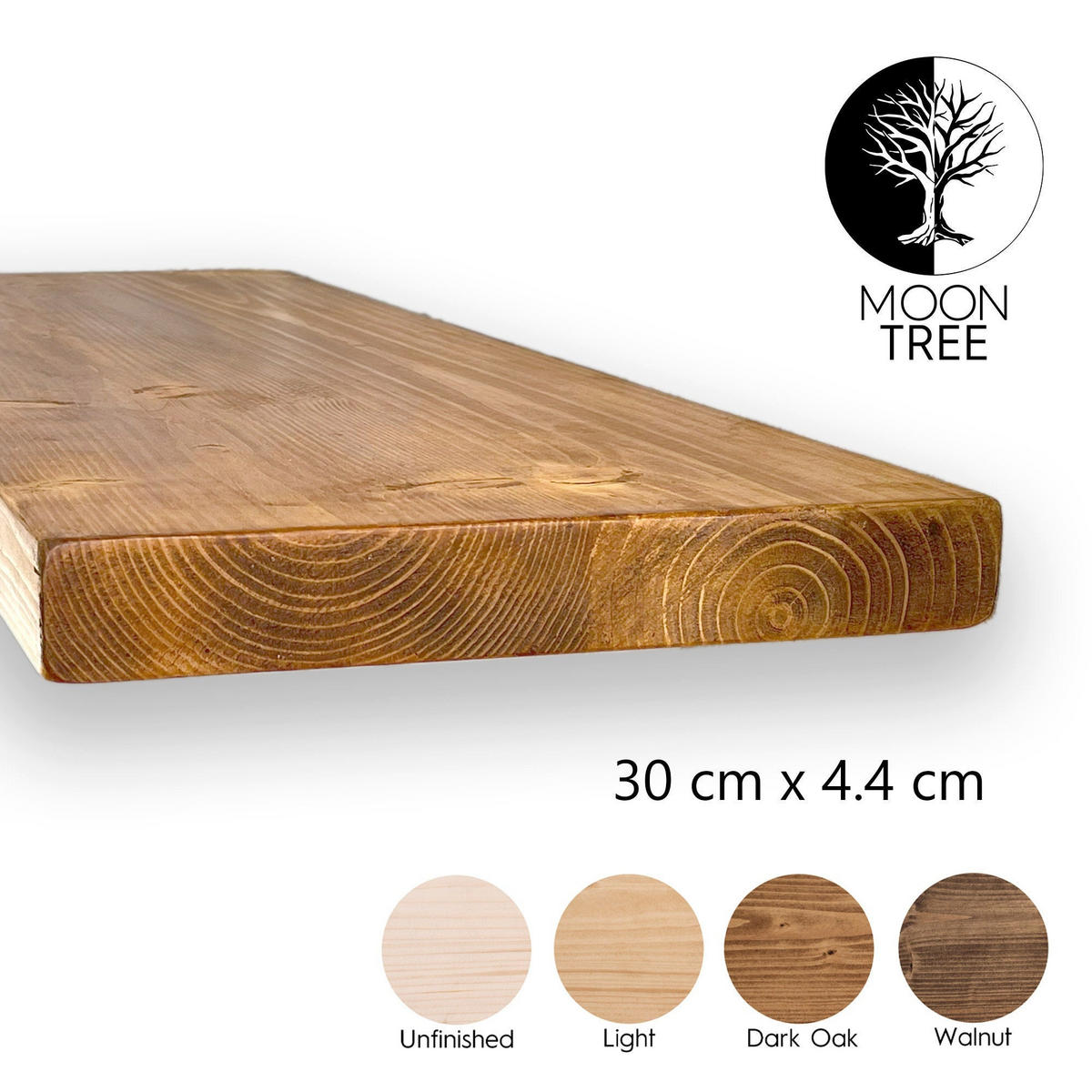WANDREGAL rustikales 30/4,4/120 cm Nussbaum - Rotbraun, Holz (120/4.4/30cm)