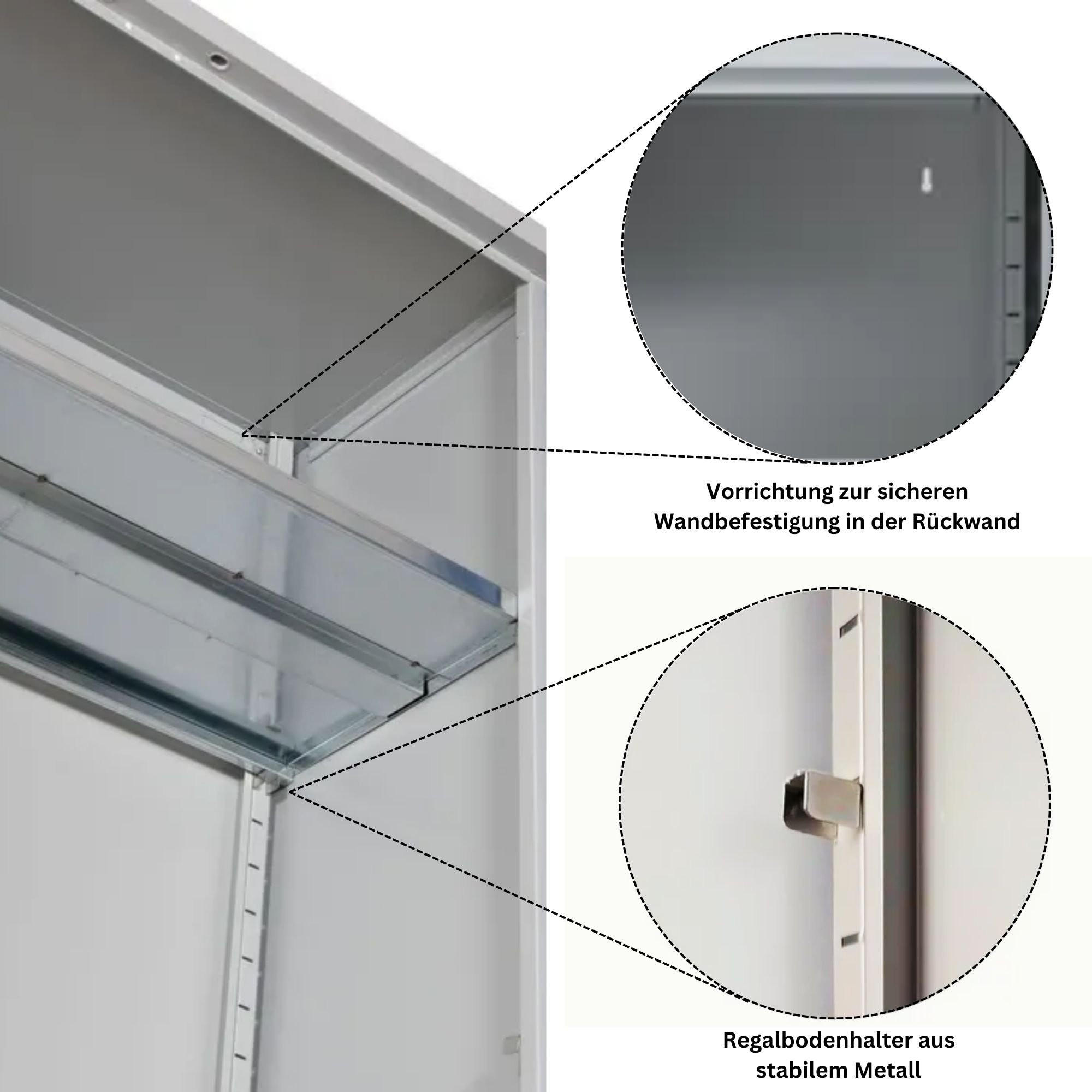 Thumbnail - Stahlschrank, Hellblau, Metall, Rechteckig, 120x195x60 cm, Arbeitszimmer, Aktenschränke