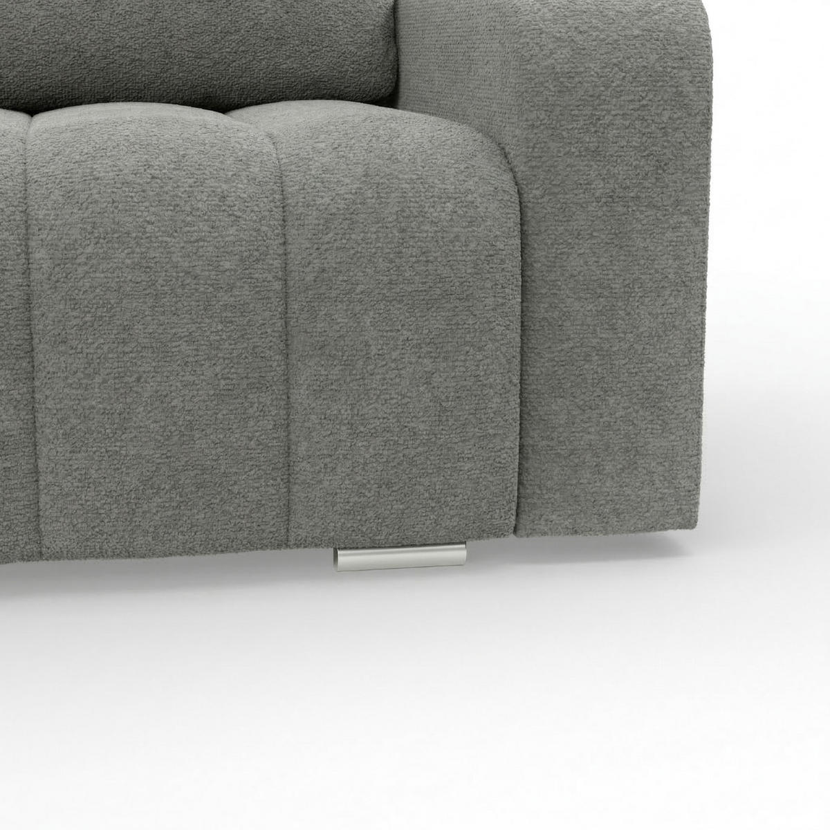 SOFA 3-SITZER MIT SCHLAFFUNKTION ABRIELLE Dunkelgrau - Dunkelgrau, Textil (97/87/227cm) - Mebligo