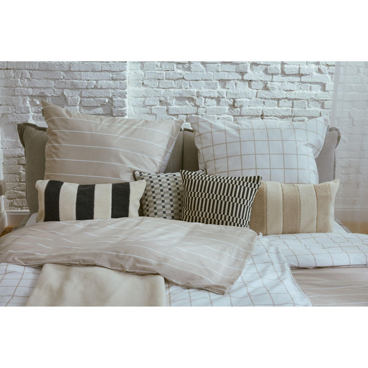 ZIERKISSENHÜLLE TEDDY - Grau, Textil (60/40cm) - Tom Tailor