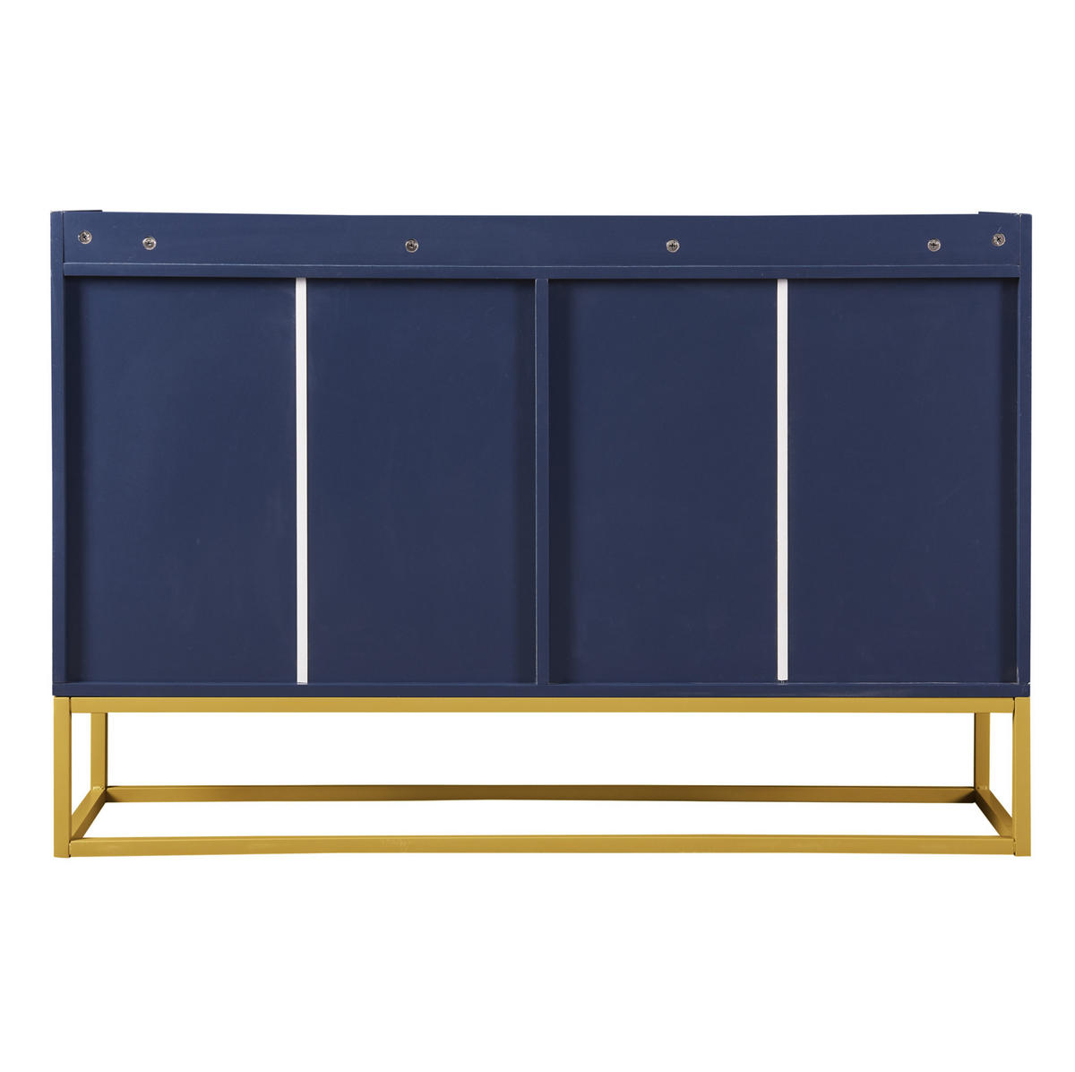 SIDEBOARD 4-türig 120 x 30 x 80 cm Navy mit verstellbaren Einlegeböden - Blau, Holzwerkstoff (120/80/30cm) - Meubliv