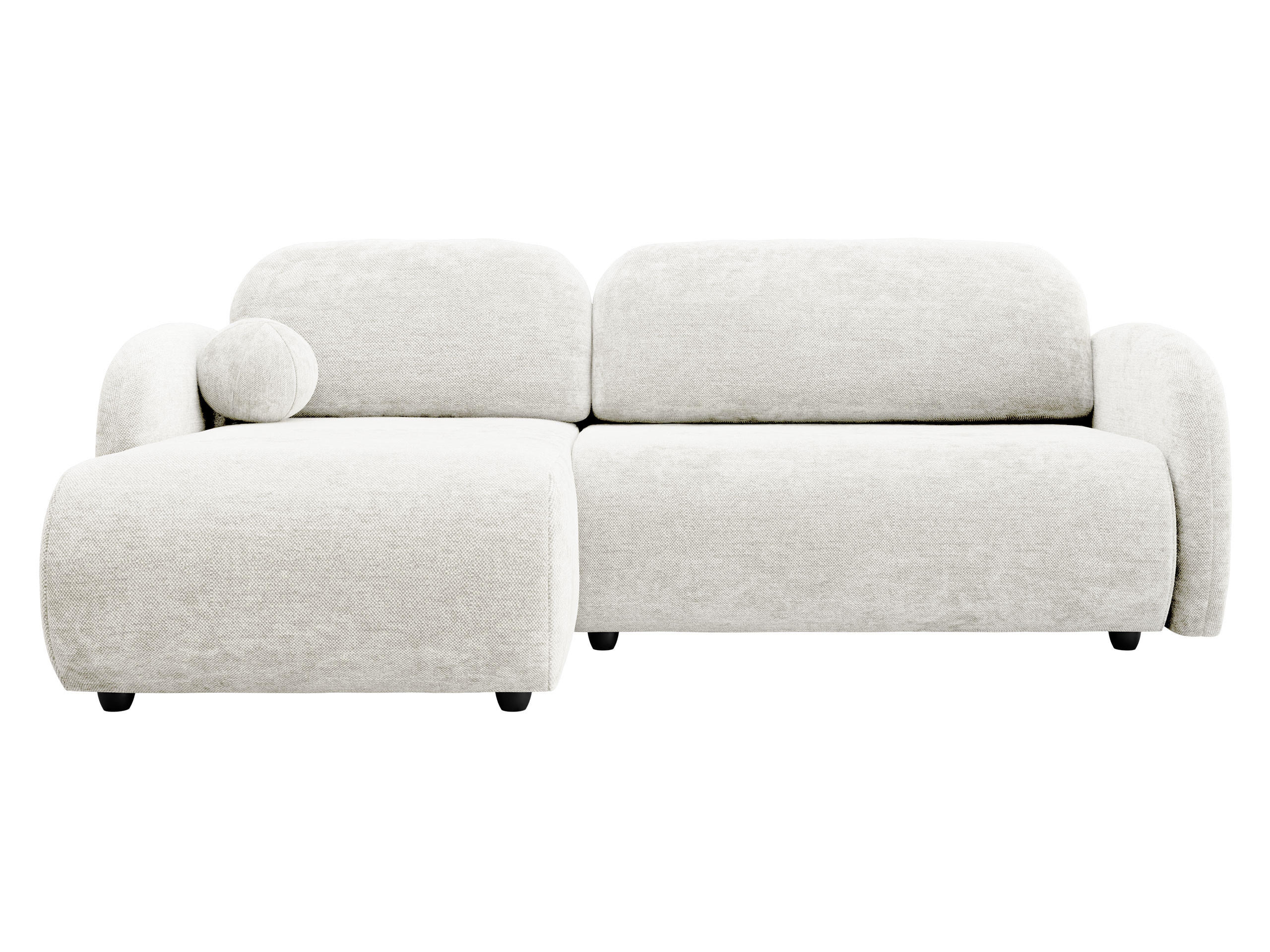 ECKSOFA Dream L - Creme/Schwarz, Holz/Kunststoff (233/160cm) - MIRJAN24