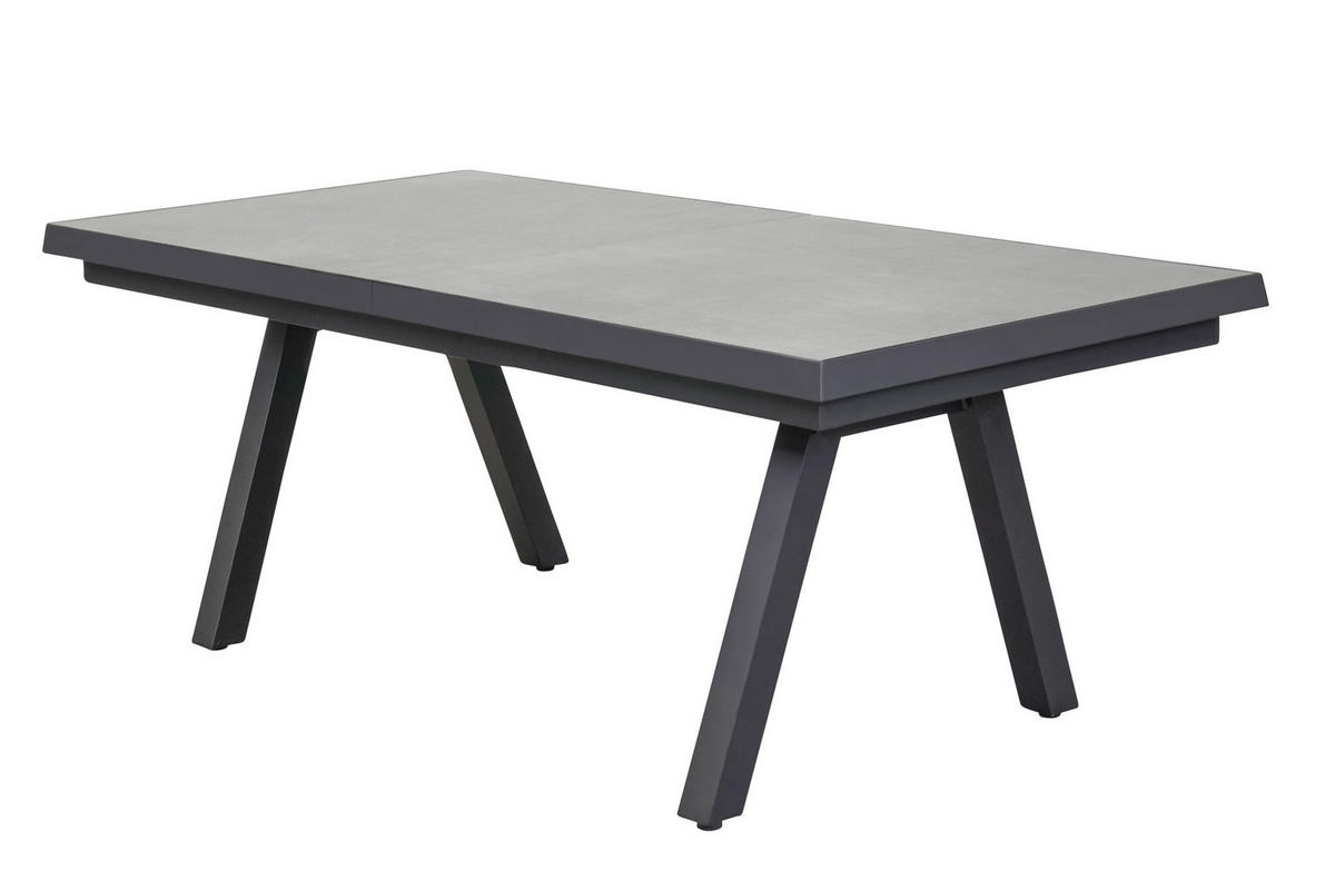 GARTENTISCH Kalifornien 200/260x100x75cm, Keramik, Anthrazit - Anthrazit, Keramik (100/260/75cm) - dasmöbelwerk