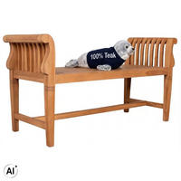 GARTENBANK Wigan - Naturfarben/Teakfarben, Holz (130/70/51cm) - Mr. Deko