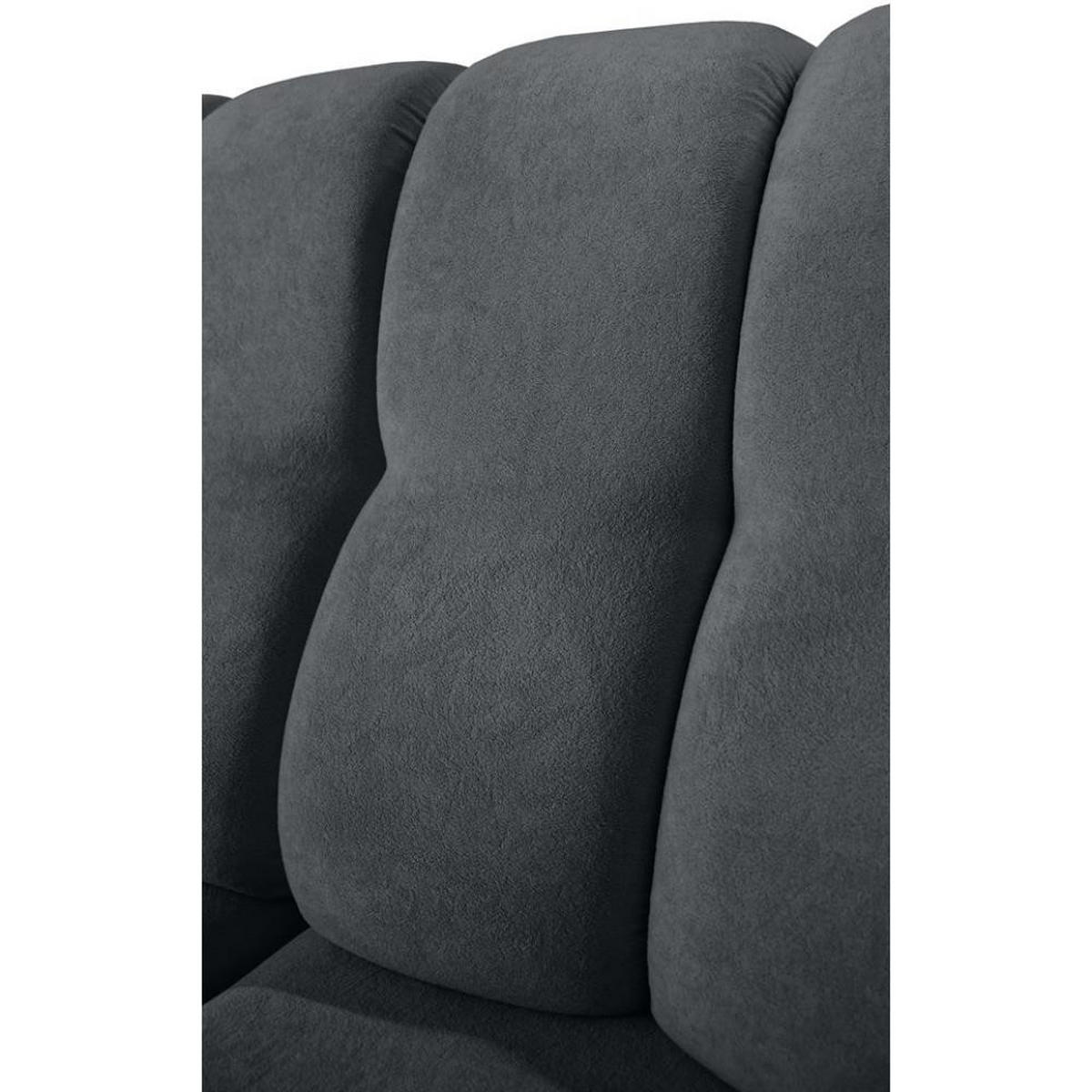 ECKSCHLAFSOFA Zoja links dunkelgrau - Dunkelgrau/Schwarz, Textil (261/193cm) - Beautysofa