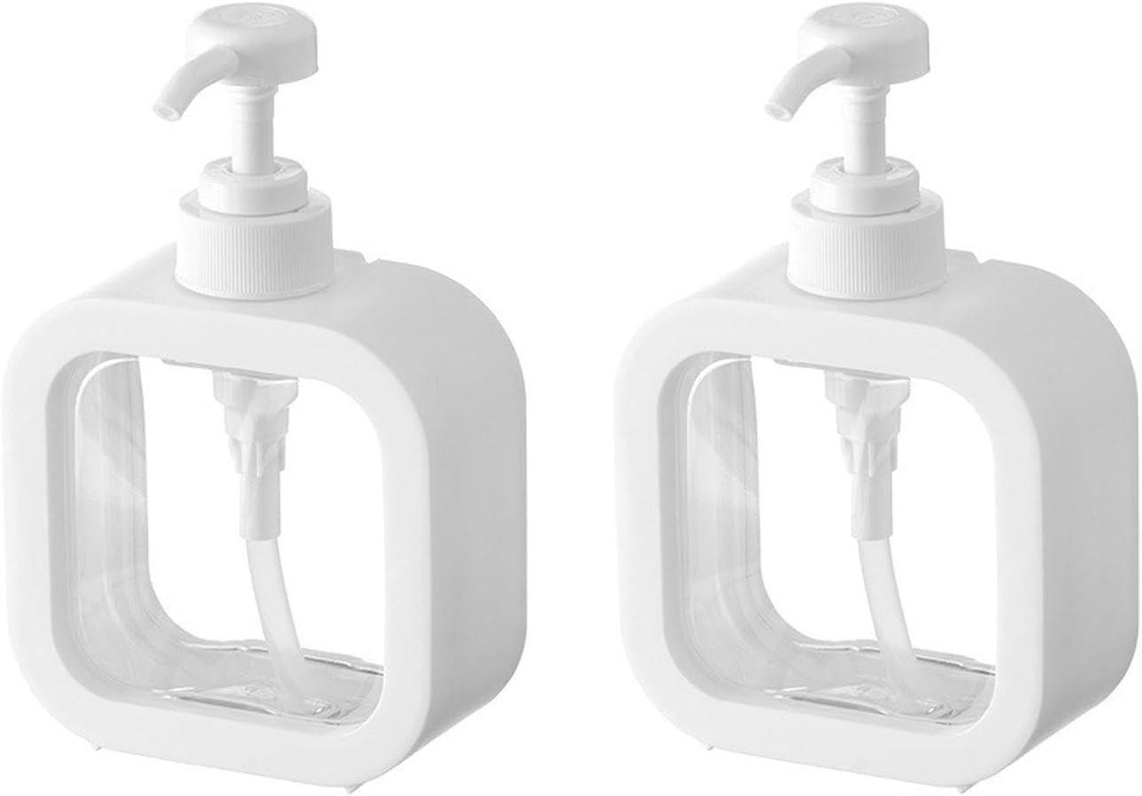 SEIFENSPENDER , Set mit 2 Seifenspendern, 500 ml - Weiß, Kunststoff (6/19/12.5cm) - BELZ