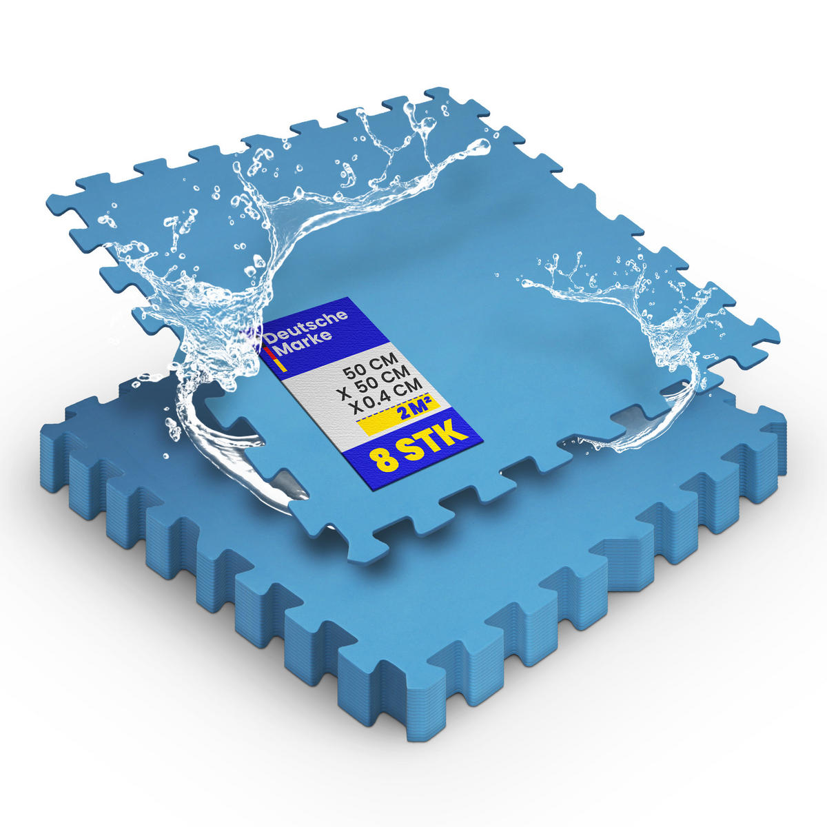 BODENSCHUTZMATTE für Pool Blau 50x50cm (8 Stück - 2m²) - Blau, Kunststoff (50/50cm) - Bestlivings