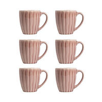 BECHER Melida rosa 0,3 l 6er-Set - Rosa, Keramik (0.3L) - Homla