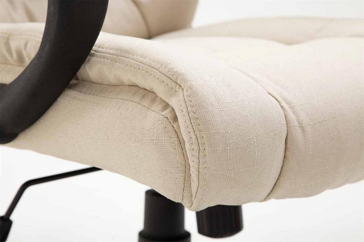 DREHSTUHL Stoff Creme - Creme/Schwarz, Kunststoff/Textil (66/106/70cm) - CLP