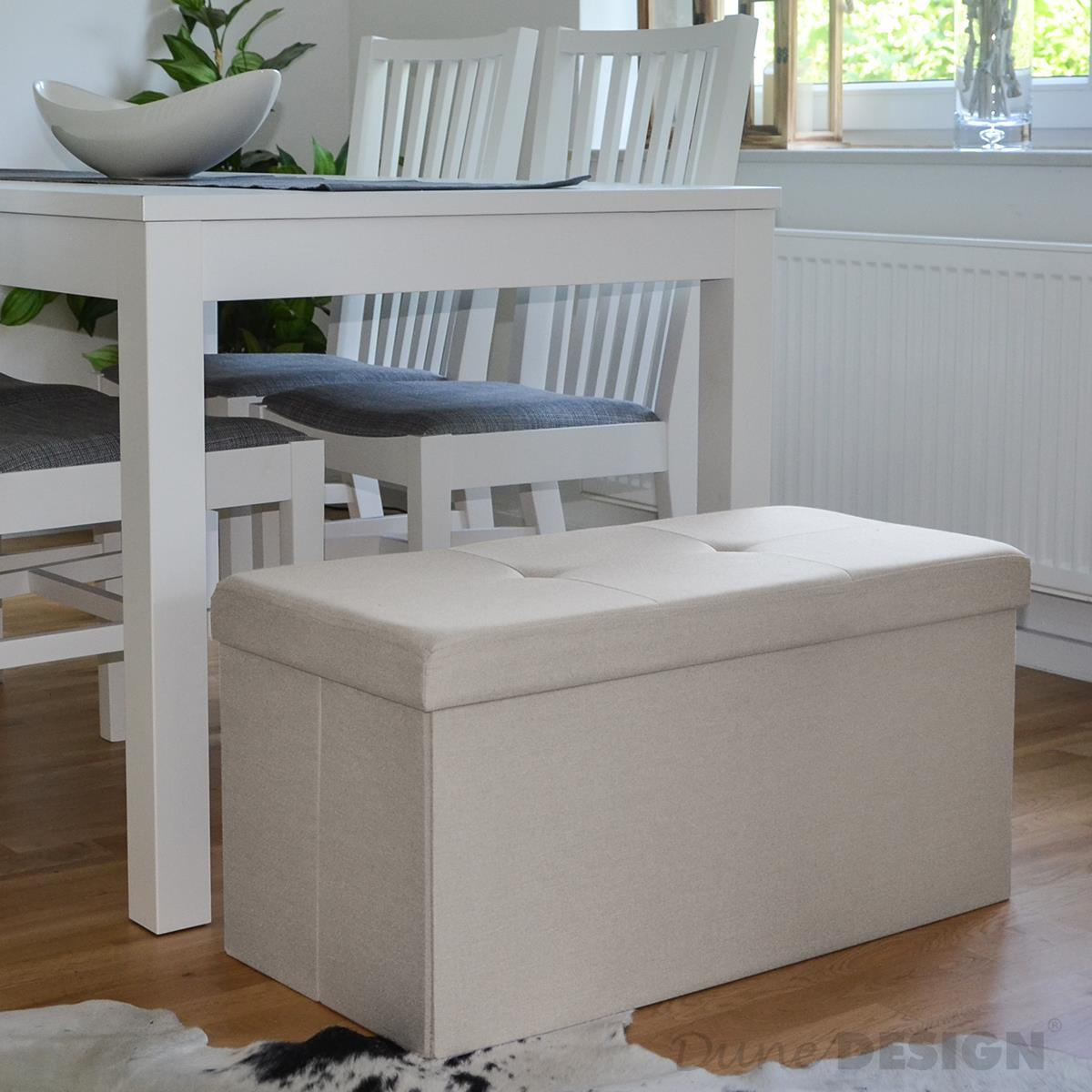 SITZBANK Faltbar, 76/38/38 cm, mit Trennwand, 80 Liter, Beige - Beige, Kunststoff (38/38/76cm) - Dunedesign