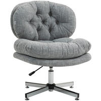 BÜROSTUHL mit Wippfunktion höhenverstellbar Polyester Gray - Grau, Kunststoff (65/94/65cm) - Meubliv