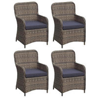 GARTENSTUHL 4er Set Lagos Relaxsessel - Braun, Kunststoff (66/93/62cm) - DELUKE