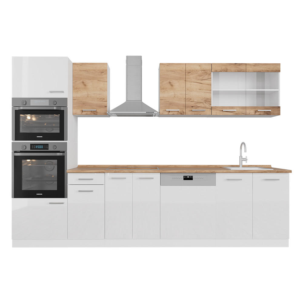 Honigeiche/Weiß, Holzwerkstoff (300/81.6/60cm) - Vicco