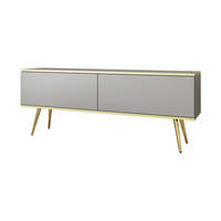 LOWBOARD – 135 cm – Oro – Mit Füßen – TV-GEN0301 - Grau, Holzwerkstoff (135/30/32cm) - hi-markt