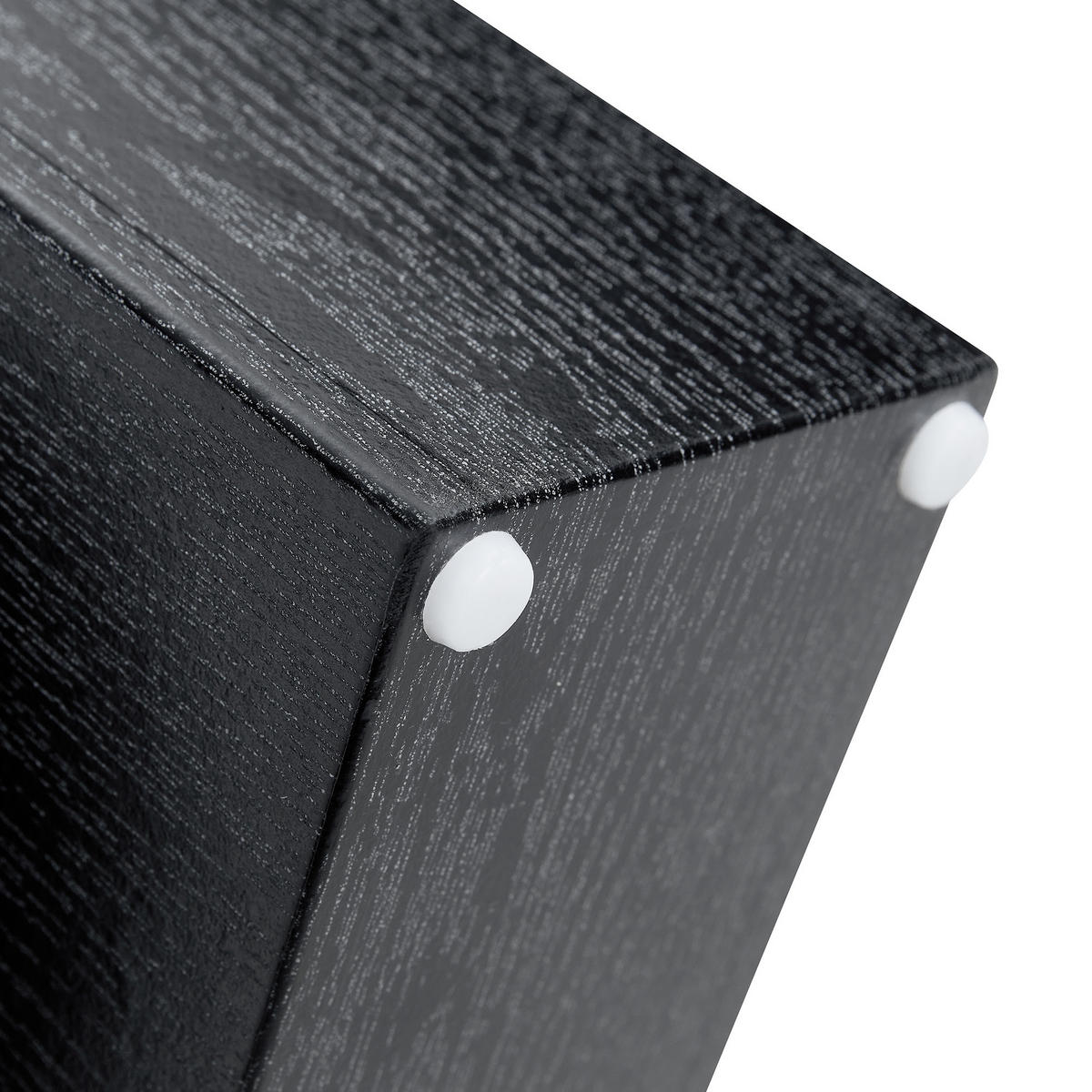 COUCHTISCH in Schwarz 2er-Set Couchtisch-Kombination mit Glasplatte für Wohnzimmer, B44/T62/H44 cm, Ø61/H30 cm - Schwarz, Glas/Holzwerkstoff (61/61/44cm) - STILVORA