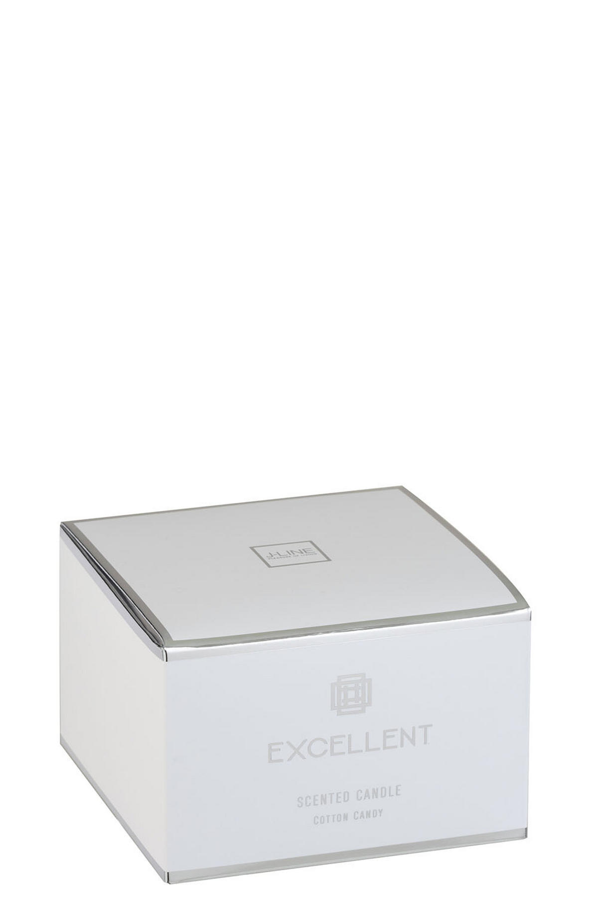 DUFTKERZE EXCELLENT - Glas - Silber - L - 40 Std. - Silberfarben, Glas/Paraffin (13.5/9cm) - J-Line