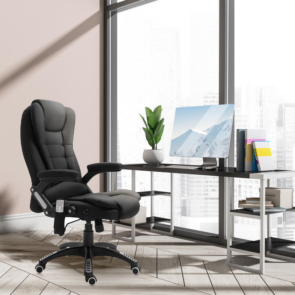 Thumbnail - Vinsetto Massagesessel, Schwarz, Textil, 1-Sitzer, Füllung: Schaumstoff, 74x116x67 cm, Arbeitszimmer, Bürostühle, Drehst...