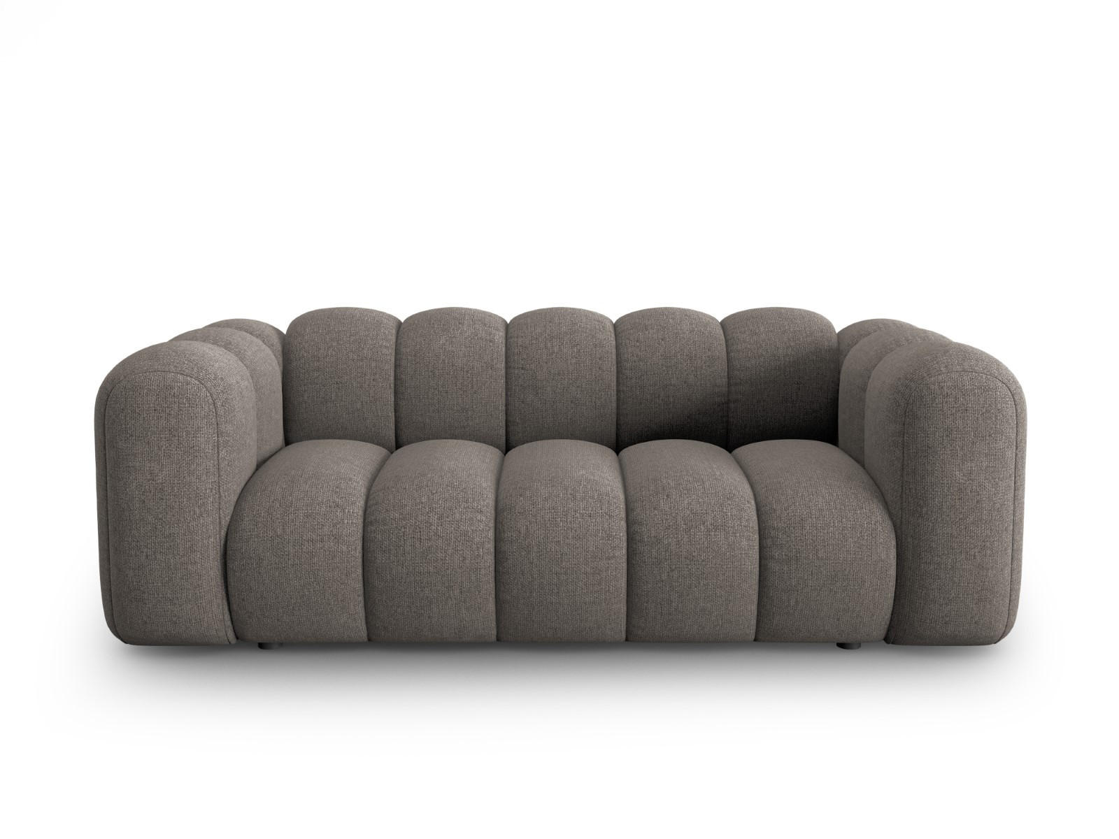 SOFA Lupine aus Chenille-Stoff grau 2 Sitzplätze - Grau, Textil (95/70/200cm) - Micadoni