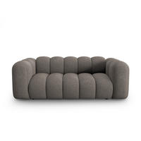 SOFA Lupine aus Chenille-Stoff grau 2 Sitzplätze - Grau, Textil (95/70/200cm) - Micadoni