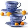 KAFFESERVICE CMIELOW SOFIA Kaffetassen-Set - Blau, Keramik (15.7/7.5/15.7cm) - KONSIMO®
