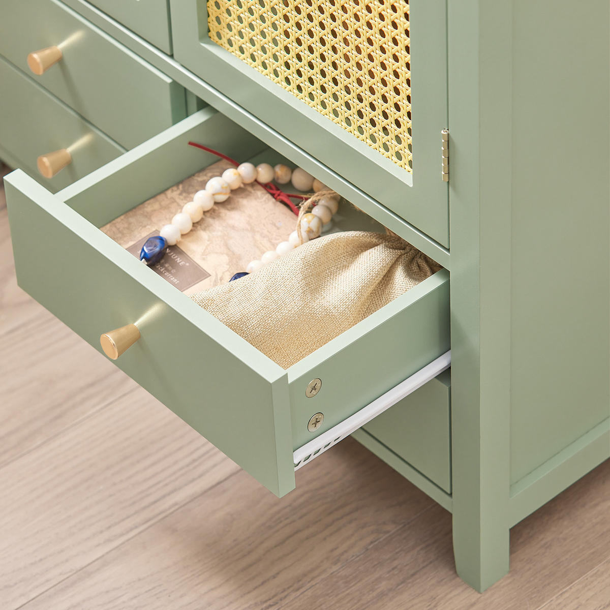 SCHUHSCHRANK Grün - Grün, Holzwerkstoff (70/90/34cm) - SoBuy