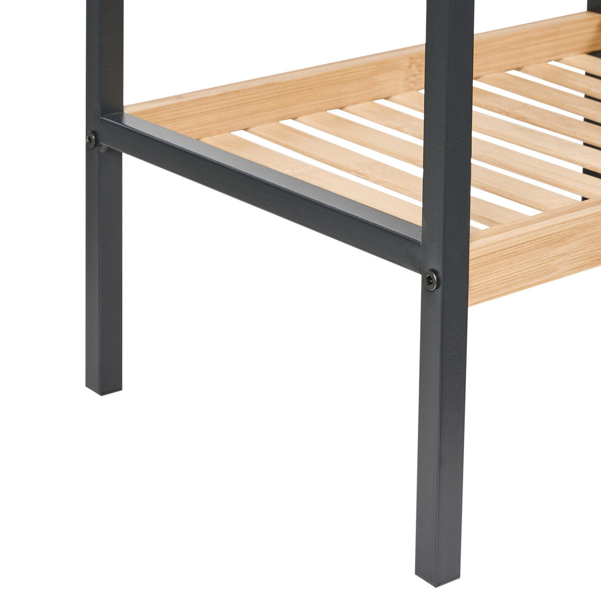RAFT cu 4 niveluri bambus maro deschis Tajzara - maro/negru, lemn (40/109/30cm) - Beliani