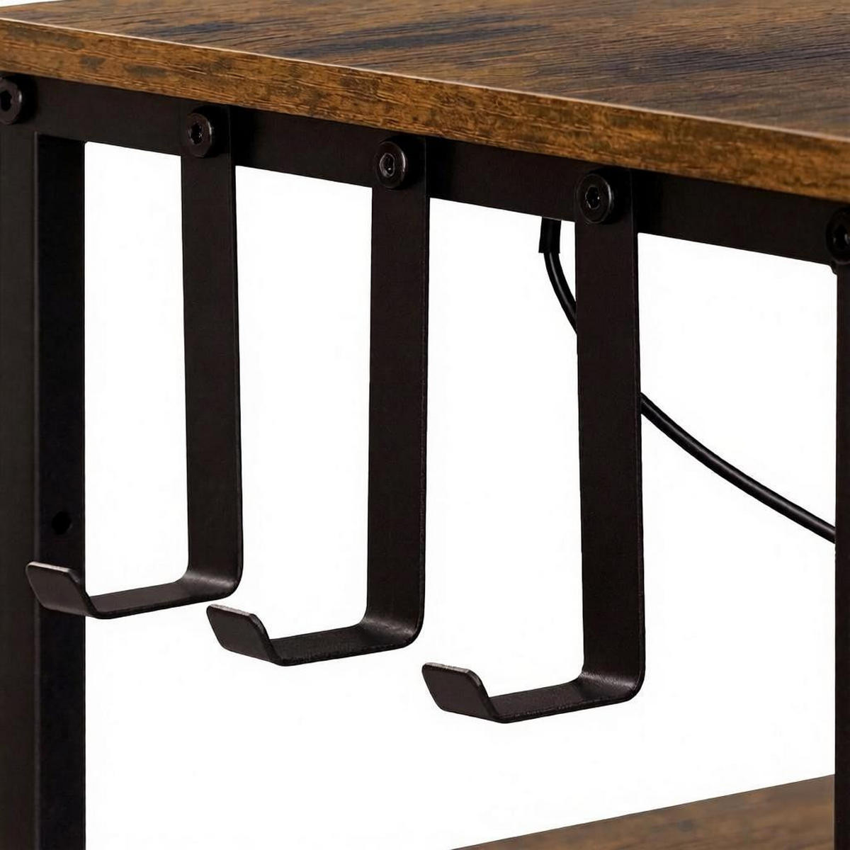 KOMMODE DE-38085 110/30/85 cm mit 9 Schubladen und LED-Beleuchtung Rustikal-Braun/Schwarz - Braun, Holzwerkstoff (110/85/30cm) - ComfortXL
