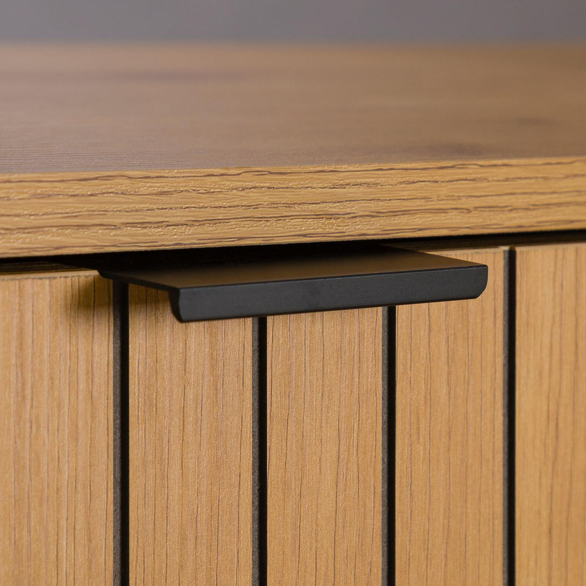 KONSOLENTISCH SELO schwarz, Wildeiche - Schwarz, Holzwerkstoff (40/100/80cm) - IDIMEX