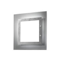 DECKENLEUCHTE - Silberfarben, Glas (41/41/6cm) - Lumicom