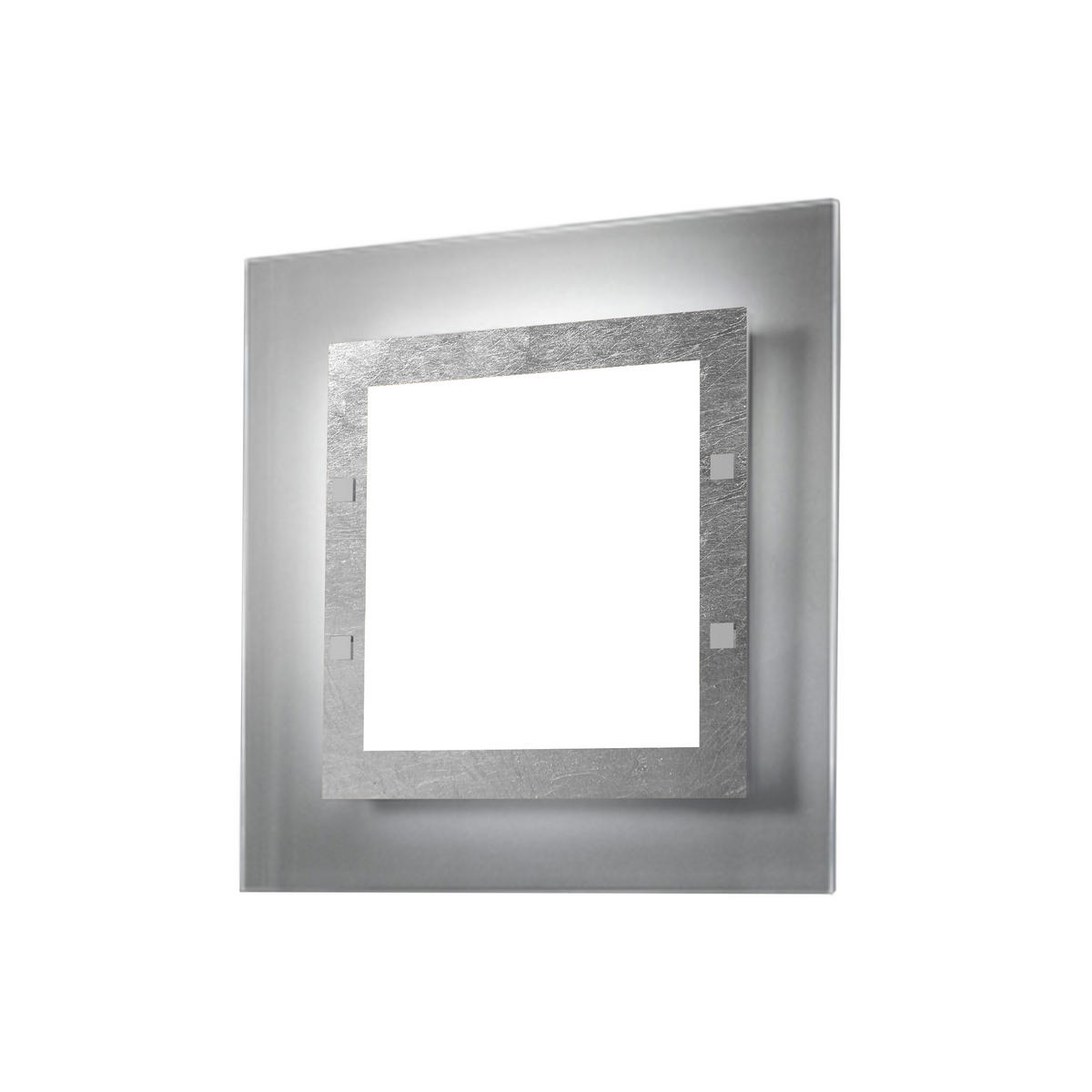 DECKENLEUCHTE - Silberfarben, Glas (41/41/6cm) - Lumicom