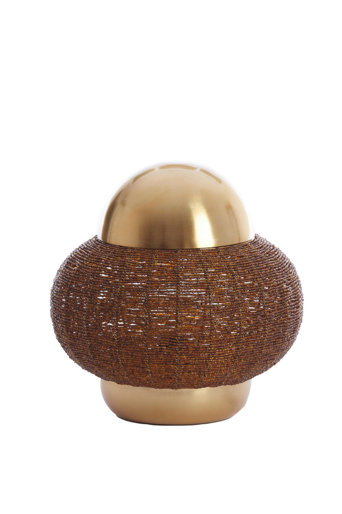 TISCHLAMPE Cetara Braun Ø32/33 cm - Braun, Metall (32/32/33cm) - Light & Living