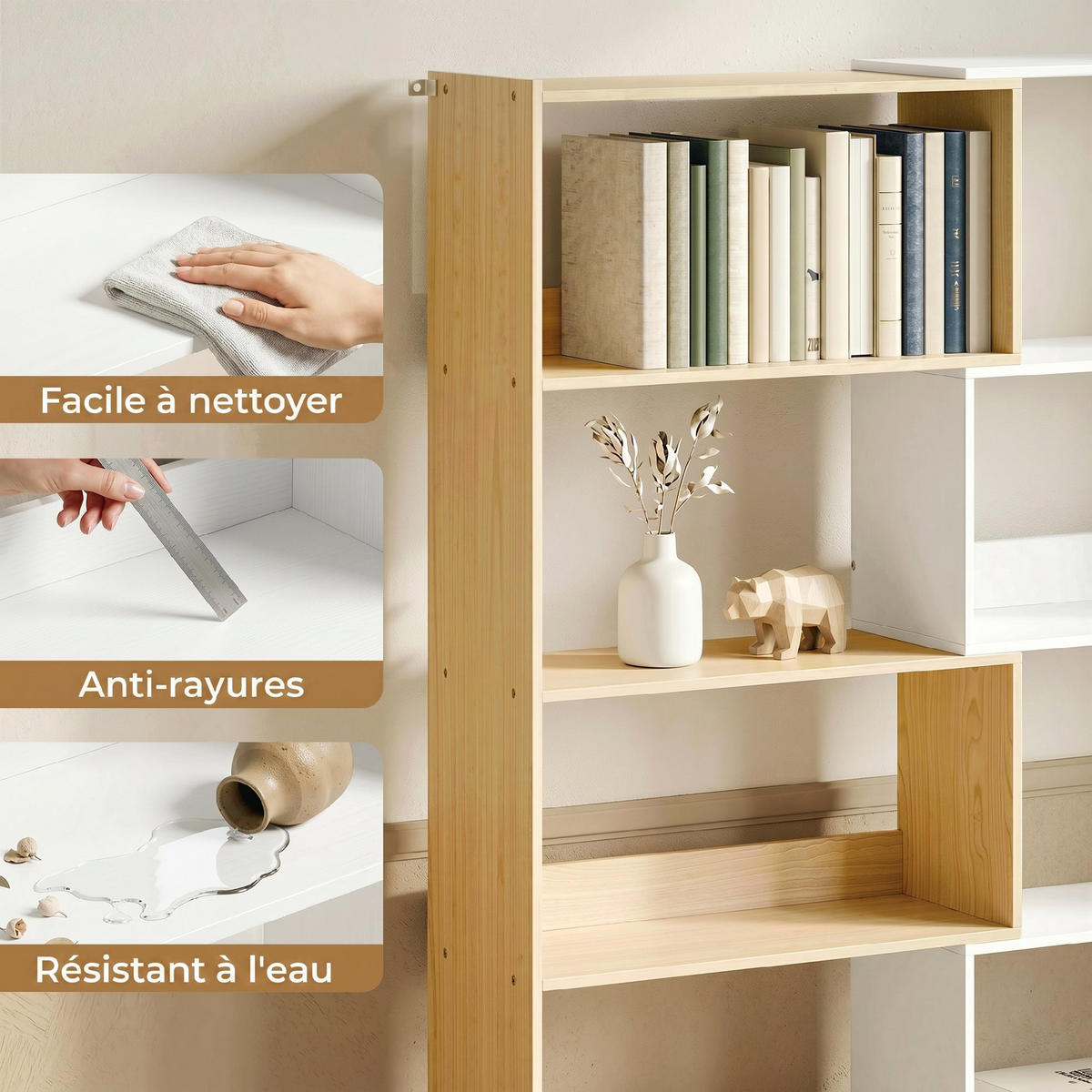 REGAL DE-15578 ausziehbar 60-111 cm, 5-stufig Weiß - Weiß, Holzwerkstoff (23.8/163.7/111.5cm) - ComfortXL