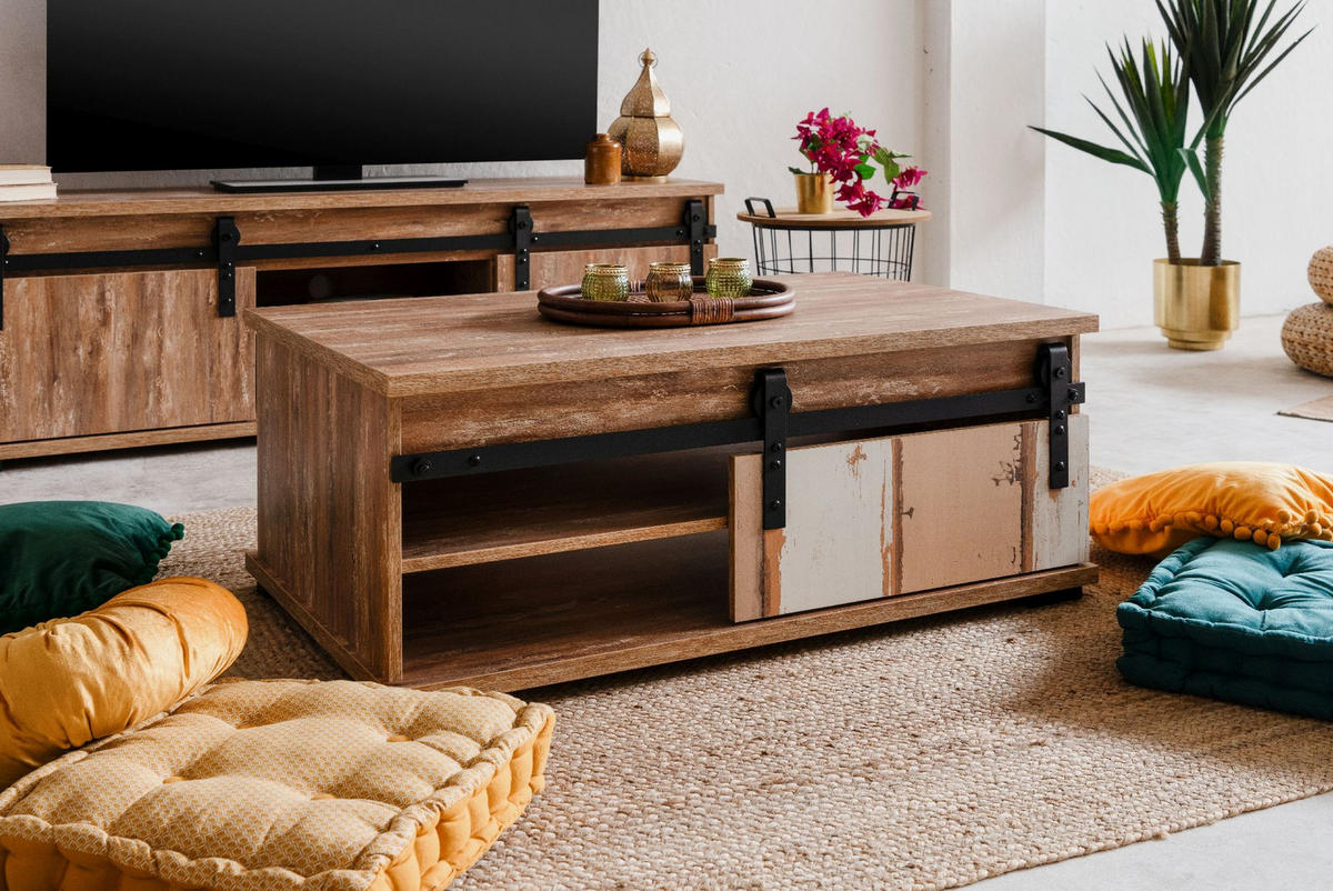 COUCHTISCH Marrakesch 60/100/40 cm - Braun, Holzwerkstoff (60/100/40cm) - Finori GmbH