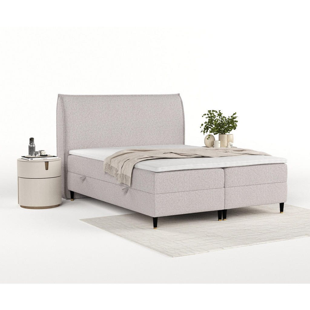 Thumbnail - Maison de Reve Boxbett, Beige, Textil, Buche, Kiefer, H3, Höhe ca. 19 cm, 200x200 cm, FSC 100%, Made in EU, Oeko-Tex® St...
